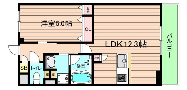 大阪市旭区高殿７丁目の賃貸マンションの間取り