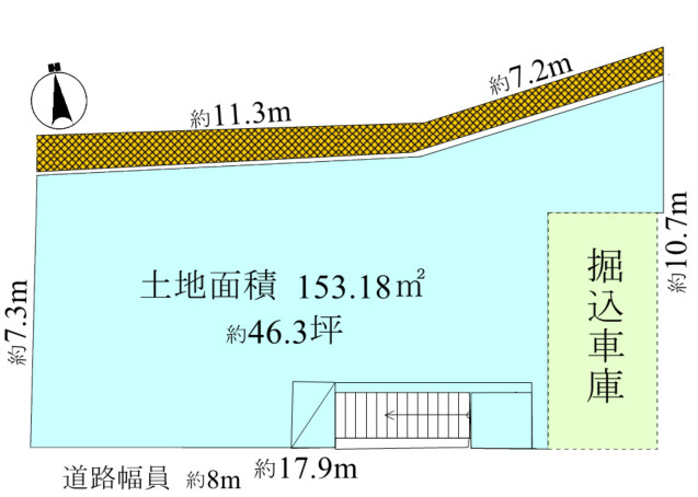 高槻市奥天神1丁目土地の区画図|区画図