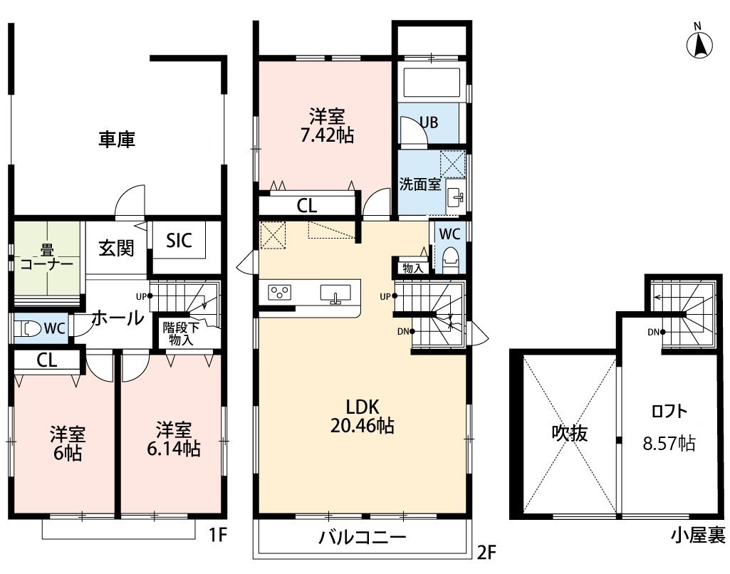 南荻窪2丁目戸建の間取り
