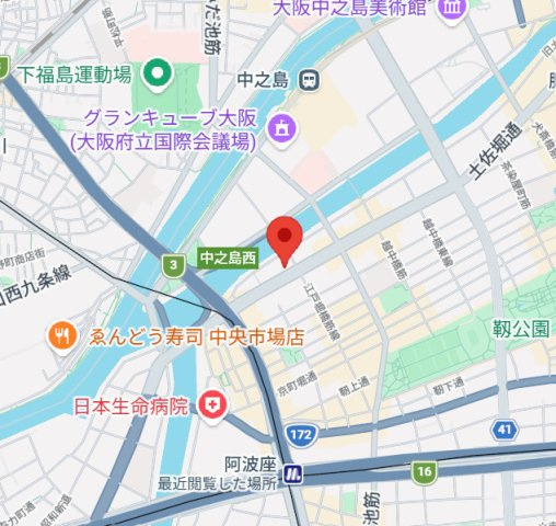 URBANFLATS中之島の地図