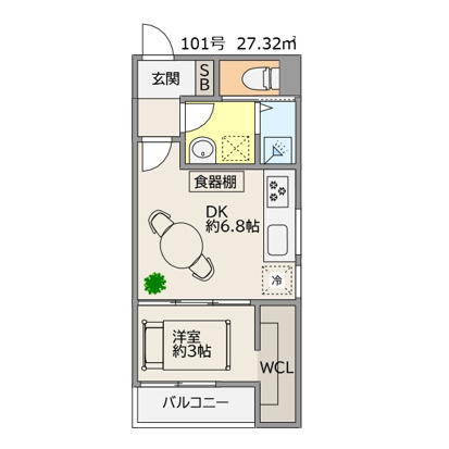TRIOVE JR久留米アクシスの間取り