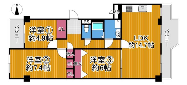 イトーピア武庫川の間取り