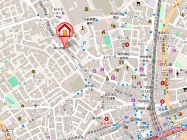 レジディア渋谷の地図