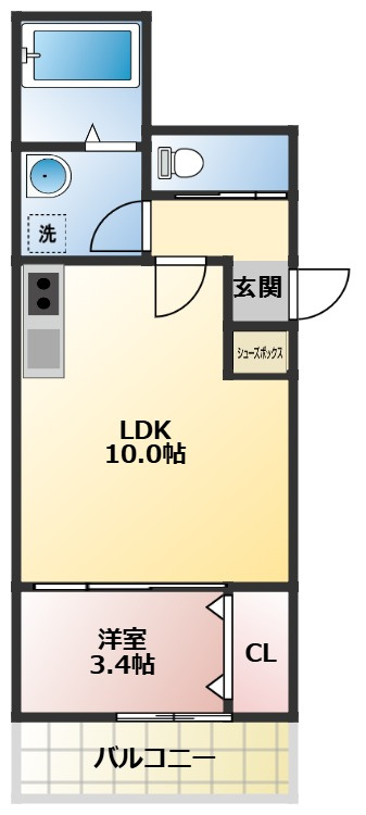 F＋style浜寺石津町西3号館の間取り