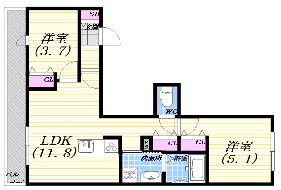 COCON西宮北口の間取り
