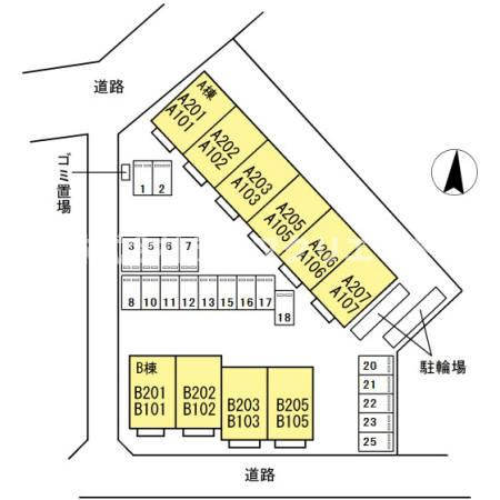 雅壱番館の区画図