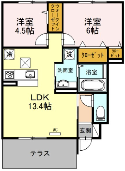 メゾン’Reeの間取り
