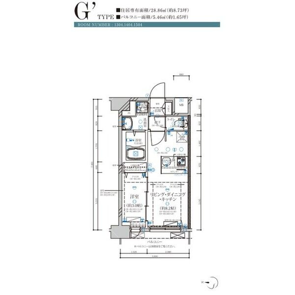 ディアレイシャス名古屋大須通の間取り