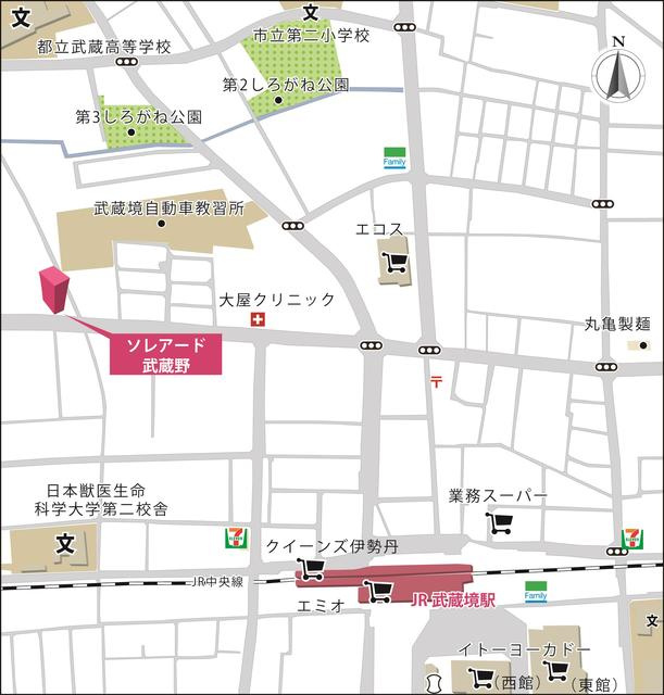 ソレアード武蔵野の地図