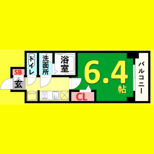 プレサンス広小路通今池　名古屋市賃貸　仲介手数料無料の間取り