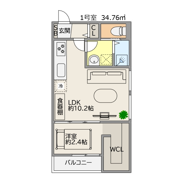 TRIOVE JR久留米アクシスの間取り|使い勝手の良い間取りです♪