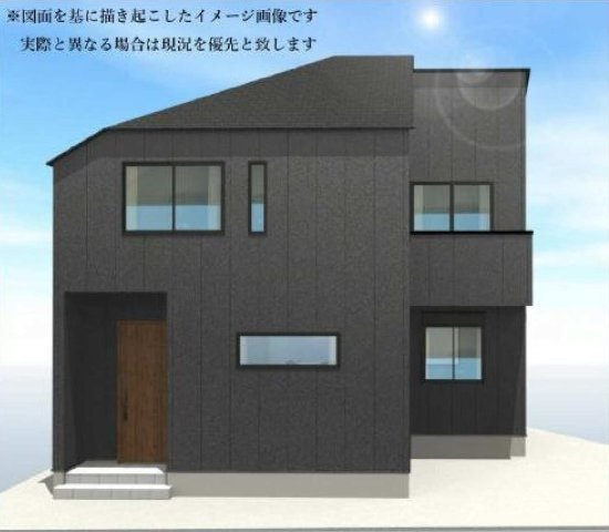 【横浜市南区大岡3丁目27-1全2棟新築戸建て】★仲介手数料無料★（藤の木小学校・藤の木中学校）の外観パース