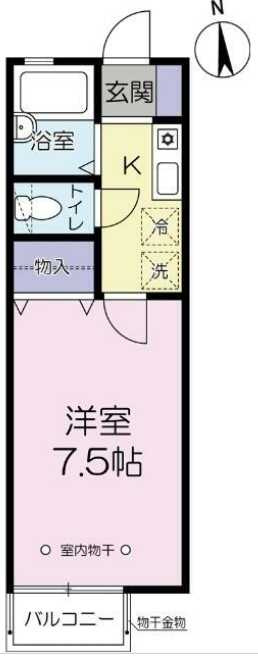 グレイス下北沢　南向き　角部屋　TVドアホンの間取り
