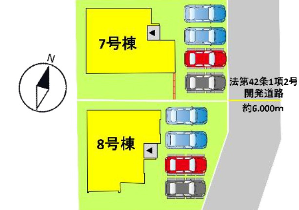 よかタウン／益城町惣領1期／８号棟の区画図