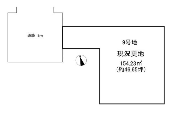 桜井市大字金屋の売地の土地図