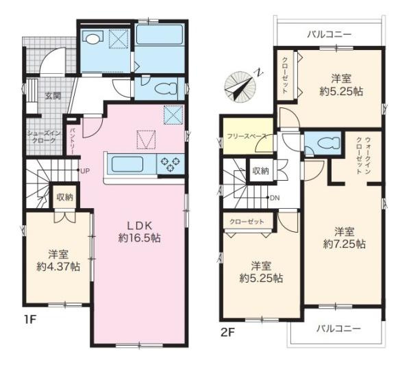 奈良市鳥見町２丁目の新築一戸建の間取り