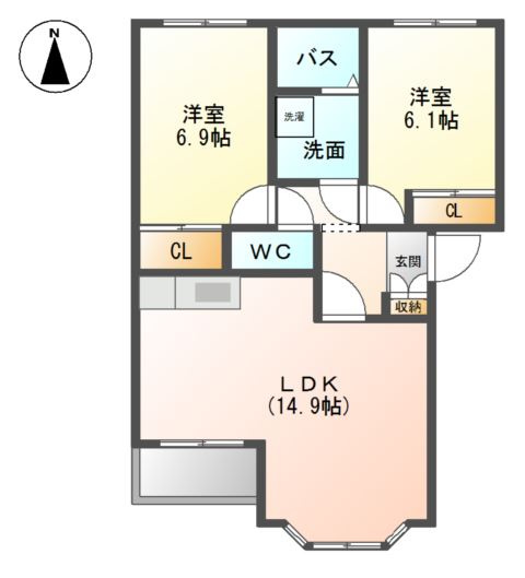 ハーフバレーⅡの間取り