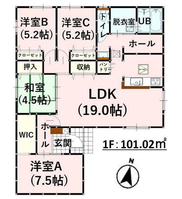 よかタウン／合志市御代志13期／３号棟の間取り