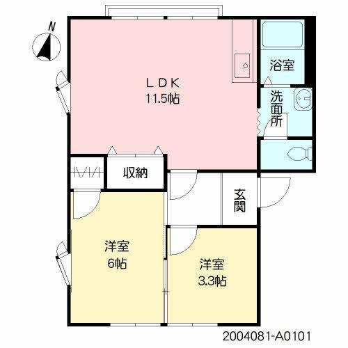 フレグランス国府 Ａ棟の間取り