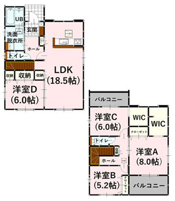 よかタウン／大津町引水8期／８号棟の間取り