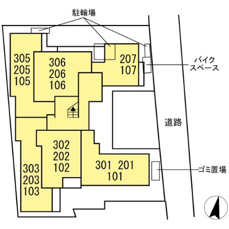 セレスティア大島の区画図