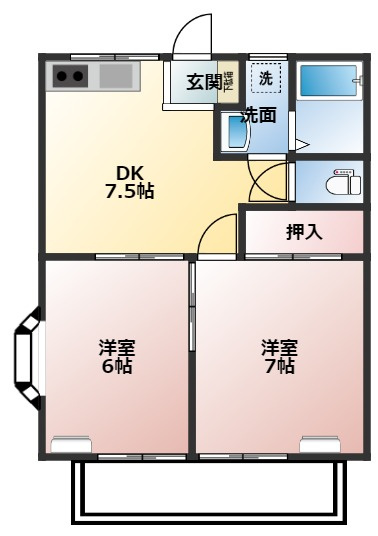 ラ・メゾンＫ’ｓⅡの間取り