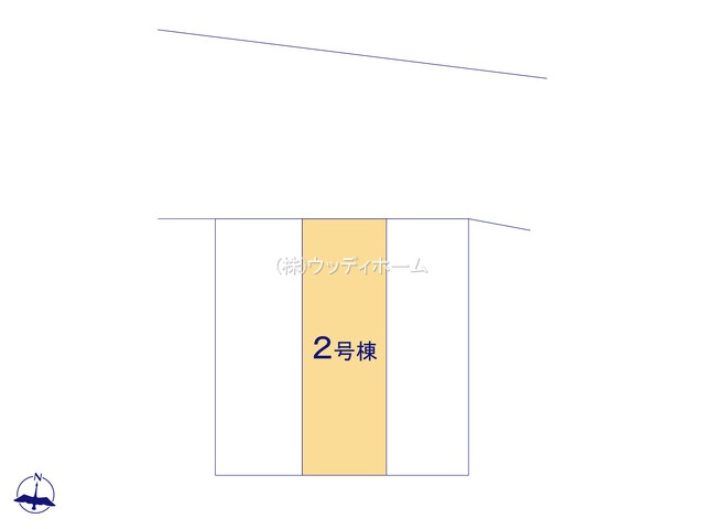 越谷市登戸町　新築一戸建て　2号棟の区画図