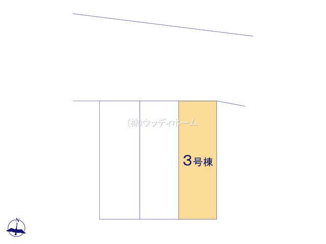 越谷市登戸町　新築一戸建て　3号棟の区画図