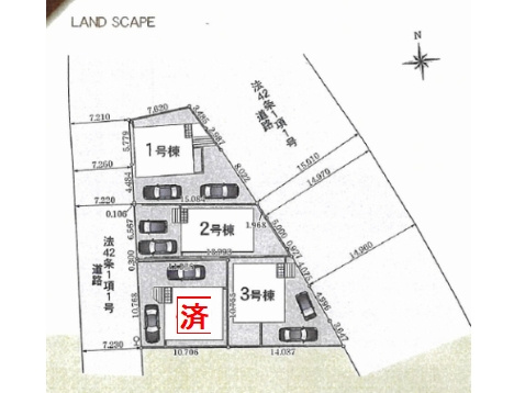 【区画図】 | 【仲介手数料０円】平塚市四之宮第28　新築一戸建て　全4棟 | 平塚市四之宮第28　新築一戸建て　全4棟