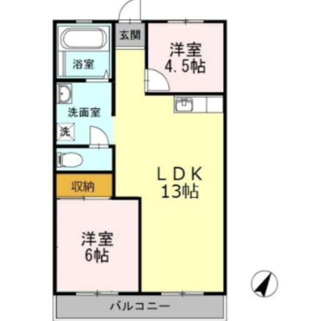 メゾン細田の間取り|間取図です。