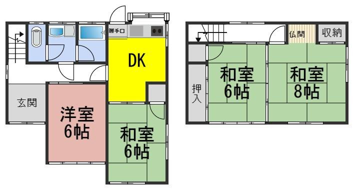 ６７０７２　岐阜市西明見町中古戸建ての間取り