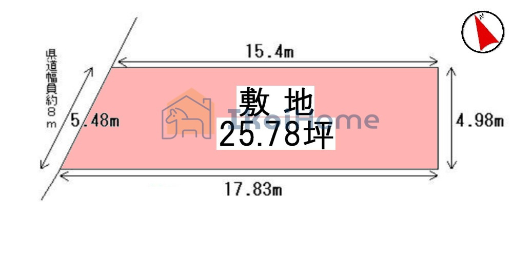 明石市大久保町江井島　土地の土地図|●資料・カタログのご請求無料●敷地面積25.17坪、更地になります。前面道路も広く安心です！