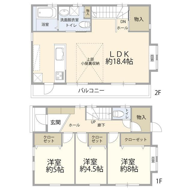 東久留米市学園町２丁目住宅（０００６０４５）の間取り