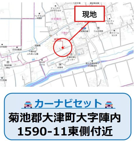 よかタウン／大津町陣内2期／１号棟の地図