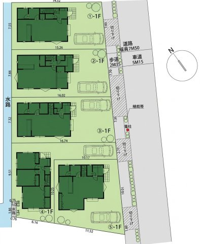 府中市住吉町4丁目　京王線　中河原駅　売地の区画図