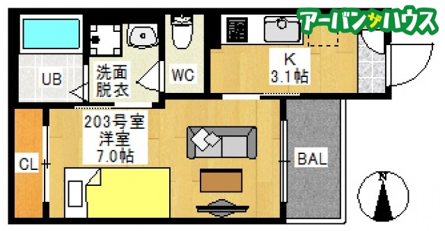 REGALEST 奥田中央Ⅱの間取り