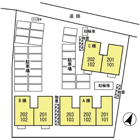ファミール Ａの区画図