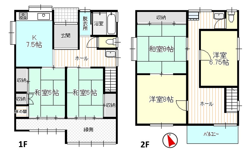 新潟市東区中野山6丁目の間取り