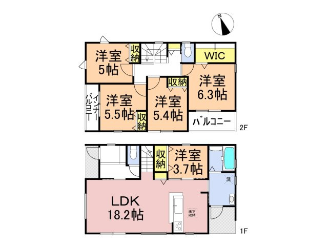 【商談中】リーブルガーデン　岐阜市下奈良2丁目　全3区画分譲の間取り|■1号棟　■ヤマダ不動産　株式会社リライフ　
■夢のマイホーム購入をフルサポートします！