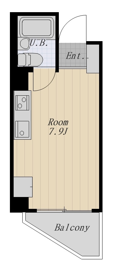 K-BLDG（K-ビルディング）203号室の間取り