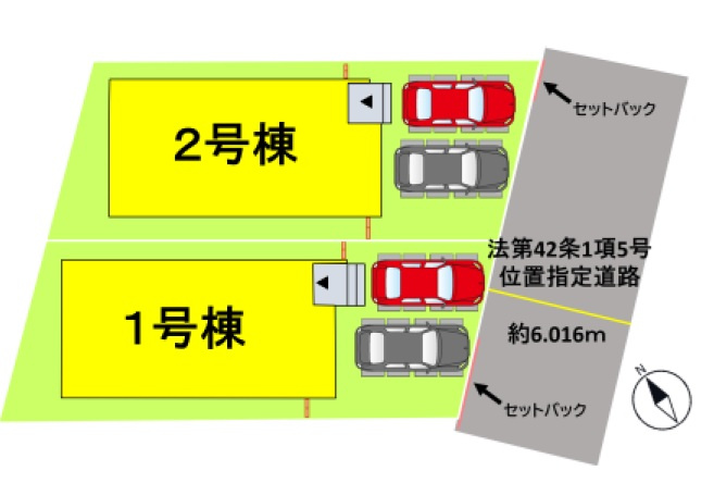 よかタウン／東区西原2丁目6期／２号棟の区画図