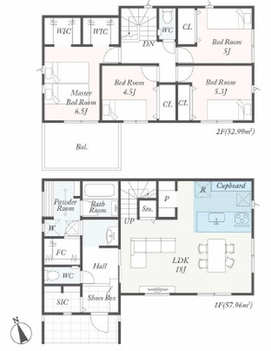 【間取り】 | 【仲介手数料０円】秦野市第4渋沢　新築一戸建て | 秦野市第4渋沢　新築一戸建て