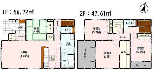 よかタウン／南区出仲間6丁目3期／1号棟の間取り