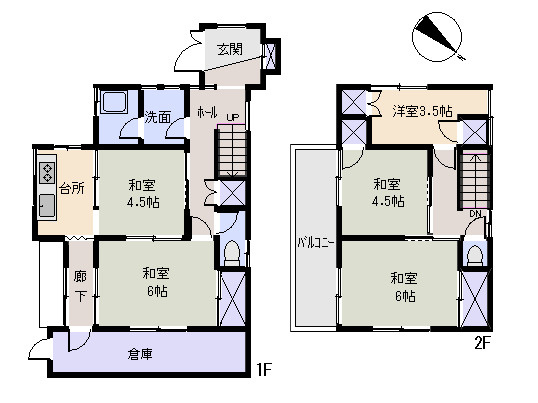 東伊豆町　奈良本の間取り