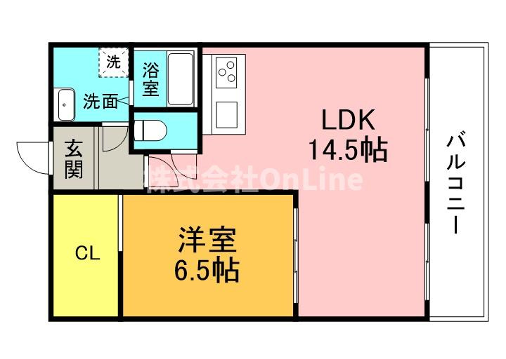 比枝コーポラス上町Ⅰの間取り