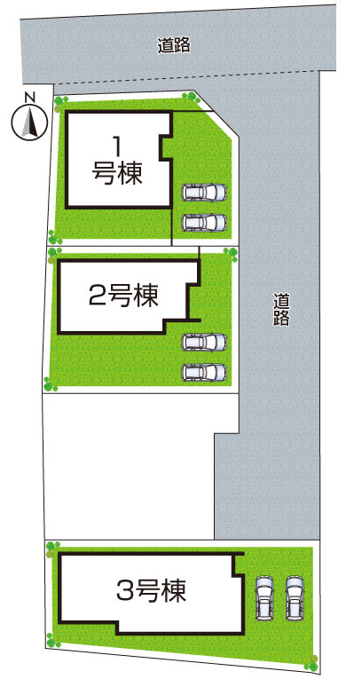 ●29(土)30(日)現地案内可能！　北葛城郡広陵町三吉赤部の区画図|全3区画