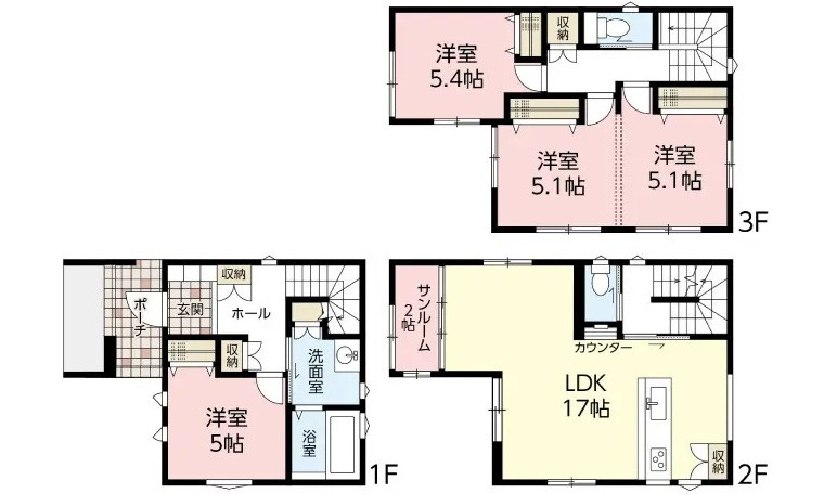 佐伯区三筋２丁目の間取り