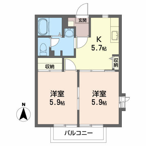 ローアン・アボードA　の間取り