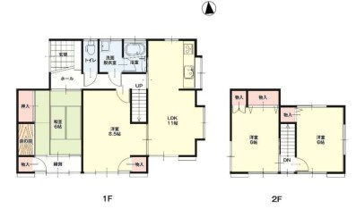 KEM宇都宮市さつき２期 中古戸建の間取り|全室南向きで陽当たりの良い間取りです