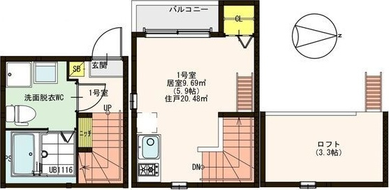 ハーモニーテラス瑞穂通の間取り